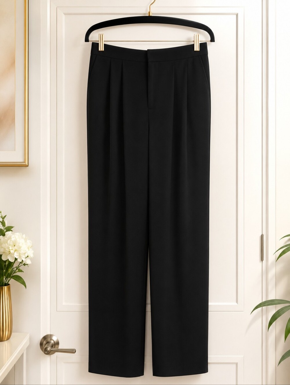 Forever21 Minimalist Chic Corporate Sleek Old Money Black Slacks Size Medium